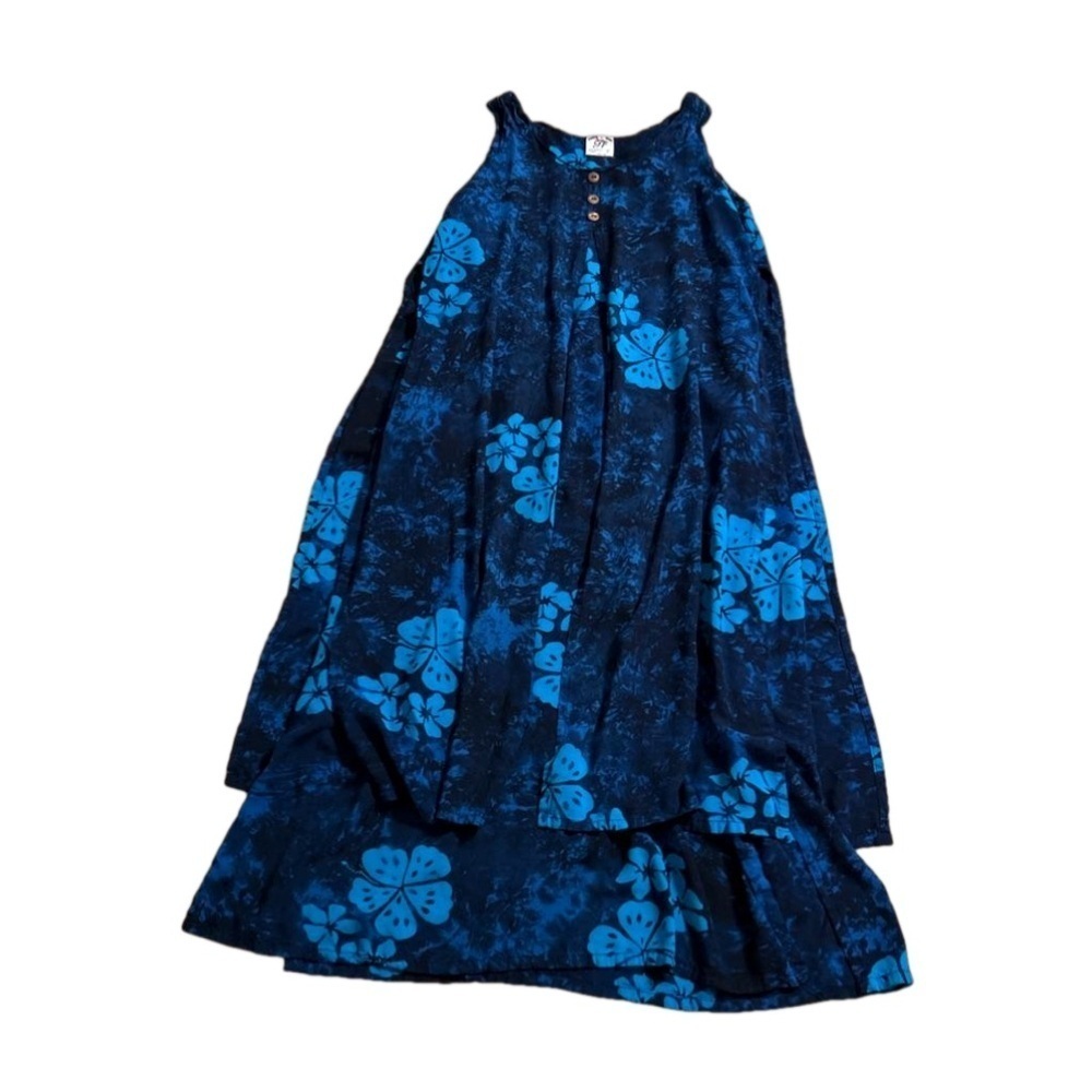 Young Fashion Blue Layer Sleeveless Dress Size Medium